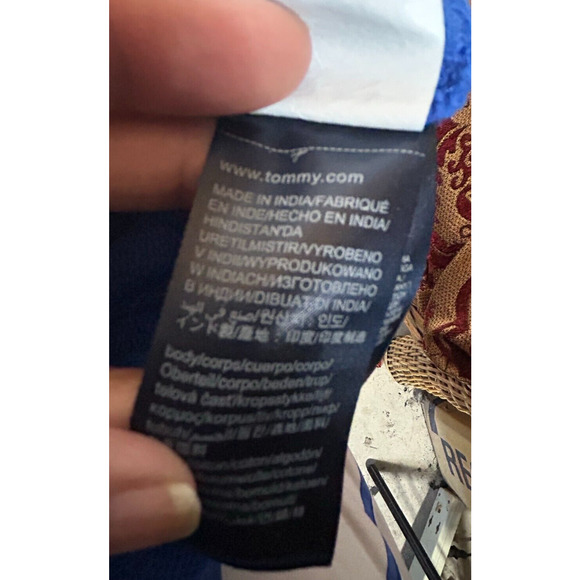 Tommy Hilfiger Sweatshirt Men's XL Box Logo Blue Pullover Long Sleeve NY Y2K - Picture 10 of 10